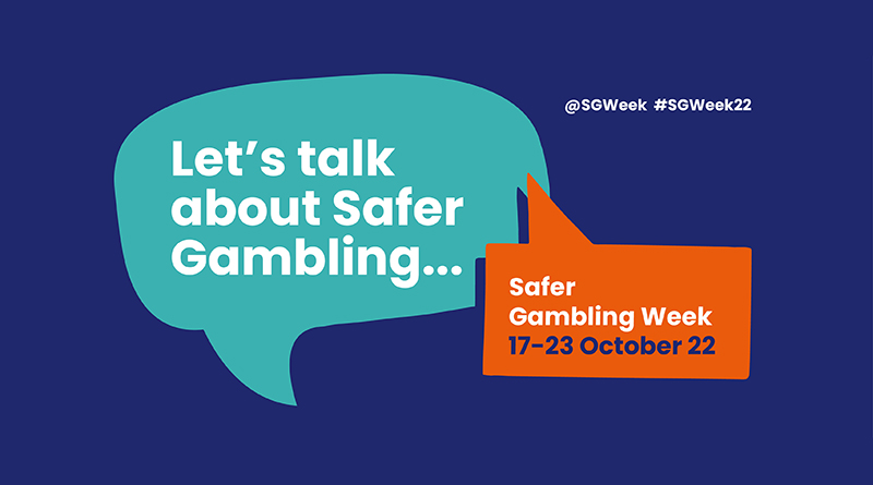Image about Safer Gambling Week 2022 - providing details of date and social media tags