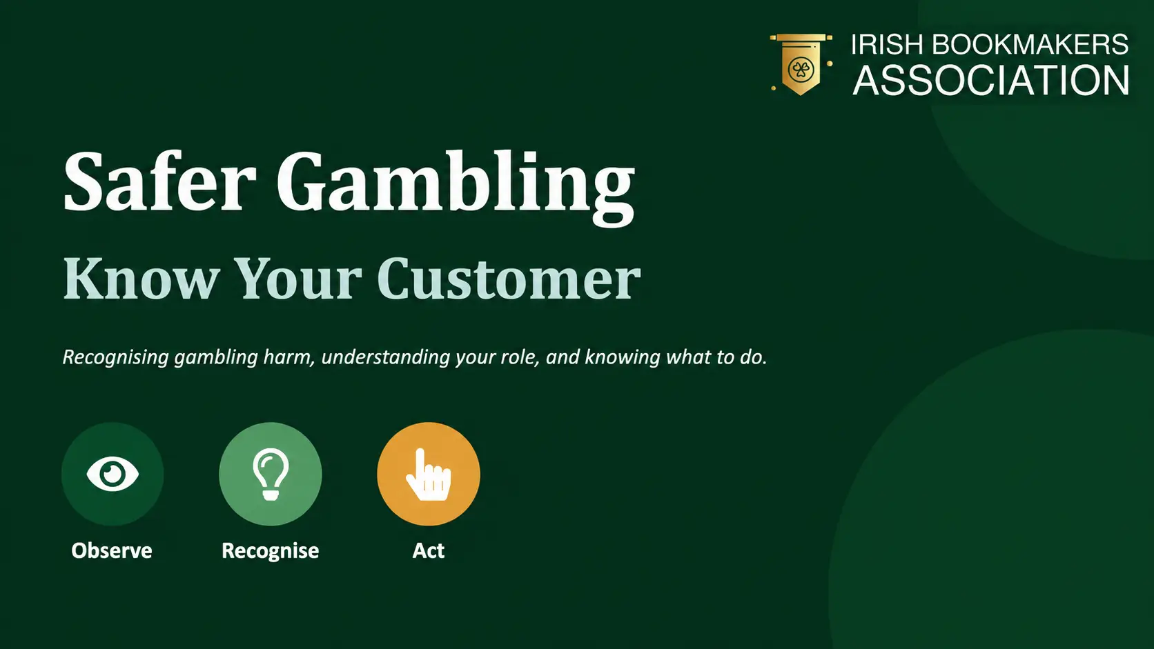 Safer Gambling: Know Your Customer
